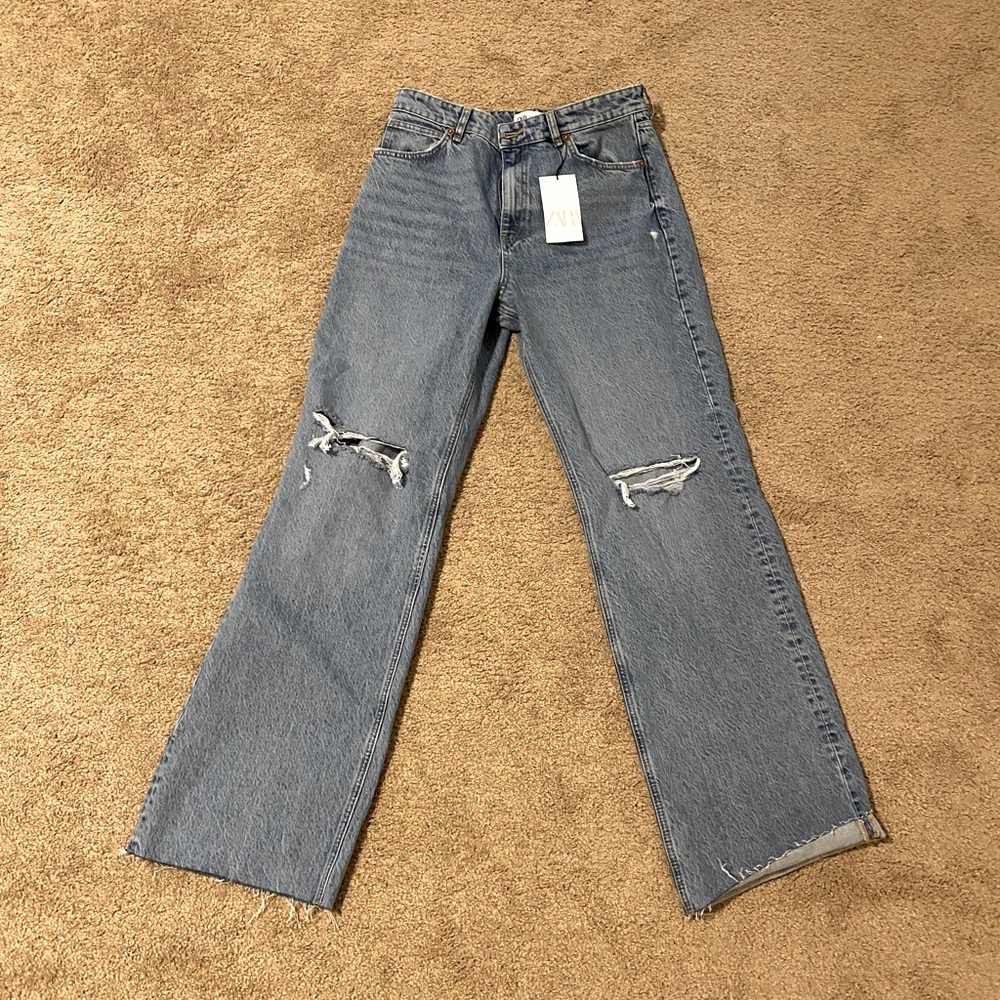 Brand new with Tags High rise wide leg Zara jeans